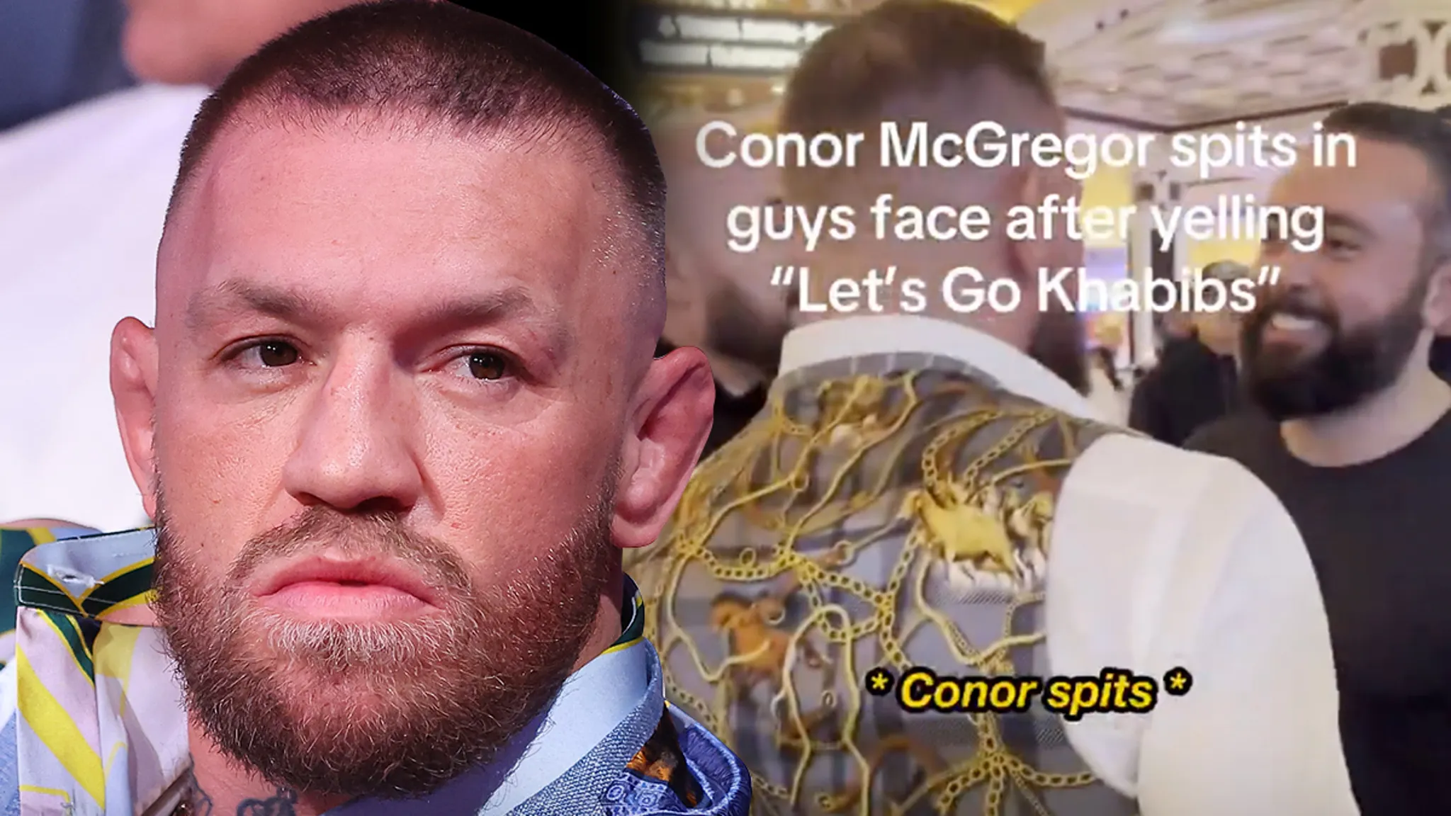 Conor McGregor pare că a scuipat un fan al lui Khabib Nurmagomedov în Vegas